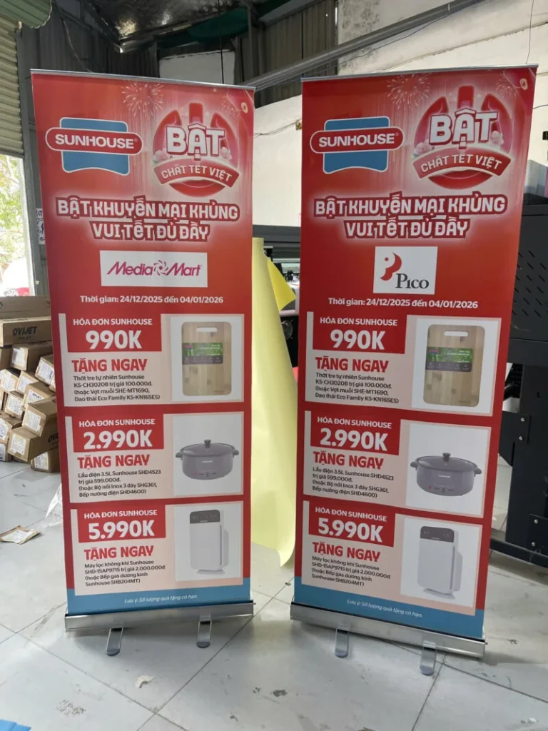 Standee Cuốn Nhôm Thường