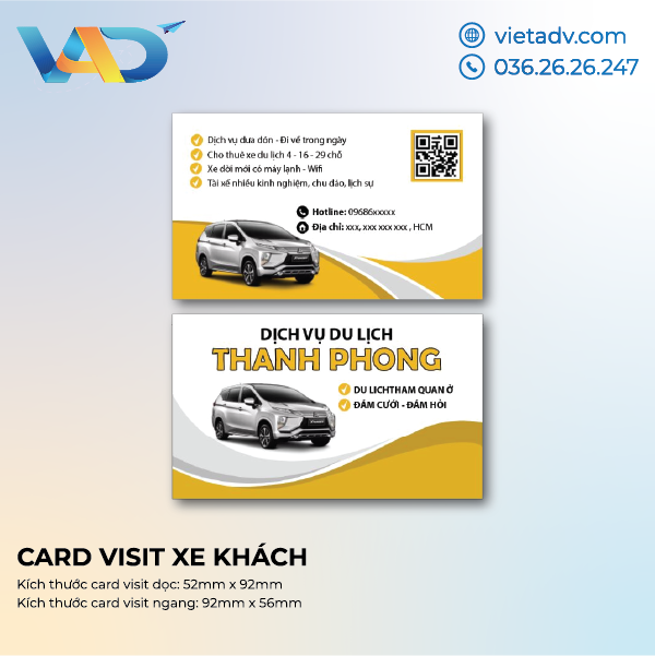 In Card Visit Xe Khách