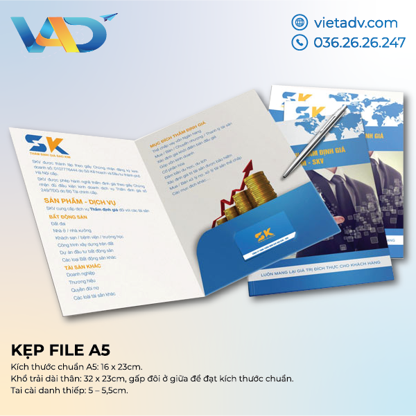 In kẹp file A5