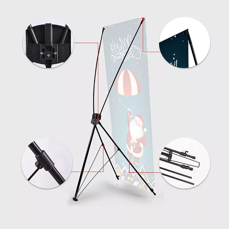 Standee Chữ X Hàn Quốc Đen