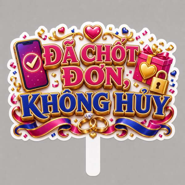 Hashtag ĐÃ CHỐT ĐƠN, KHÔNG HỦY