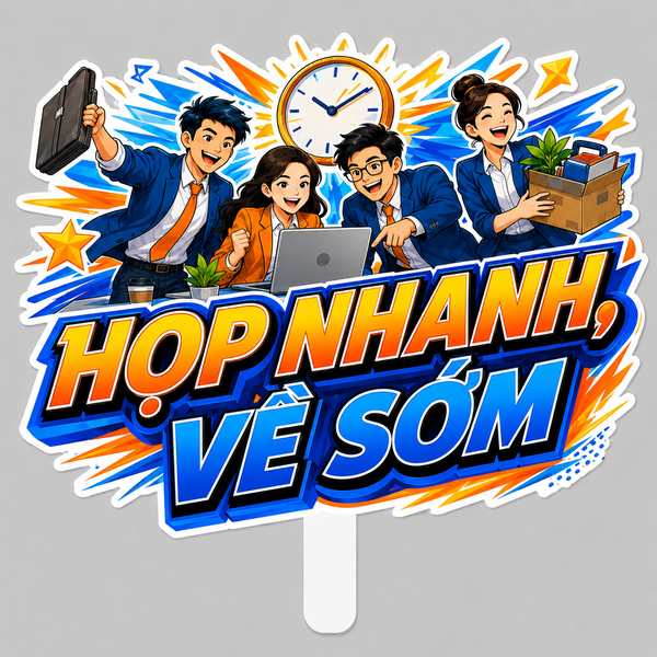 Hashtag HỌP NHANH, VỀ SỚM