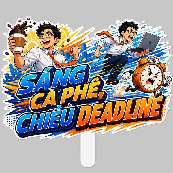 Hashtag SÁNG CÀ PHÊ, CHIỀU DEADLINE