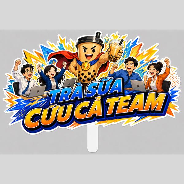 Hashtag TRÀ SỮA CỨU CẢ TEAM