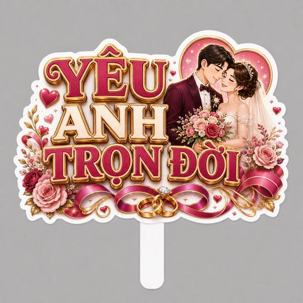 Hashtag YÊU ANH TRỌN ĐỜI