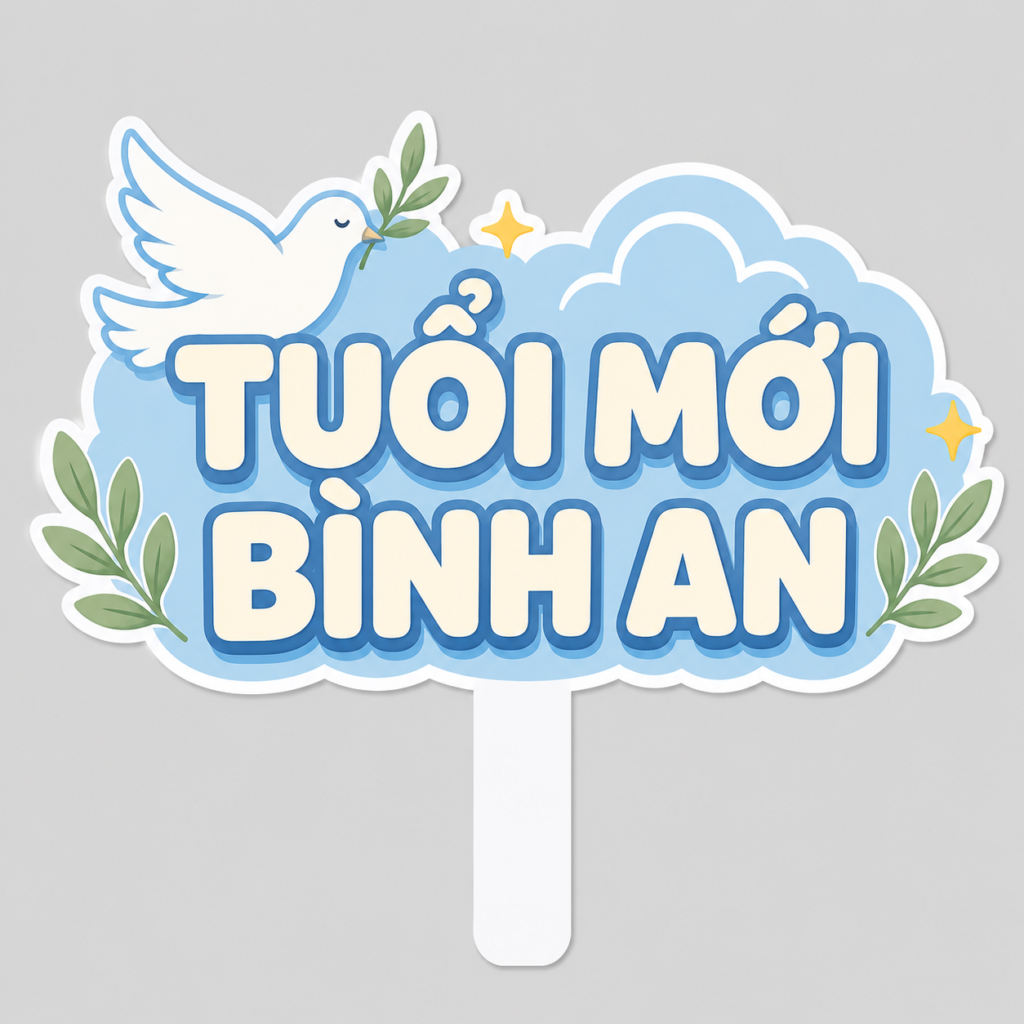 Hashtag tuổi mới bình an