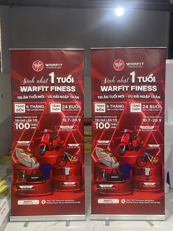 Standee Cuốn Nhôm Thường 60x160cm