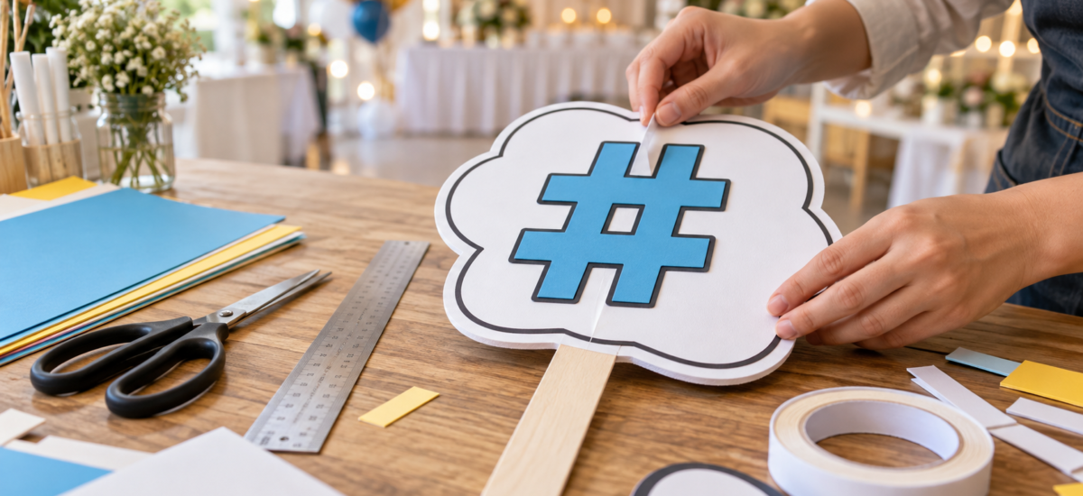 Hướng dẫn làm hashtag cầm tay đẹp, chắc chắn cho sự kiện