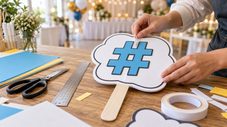 Hướng dẫn làm hashtag cầm tay đẹp, chắc chắn cho sự kiện